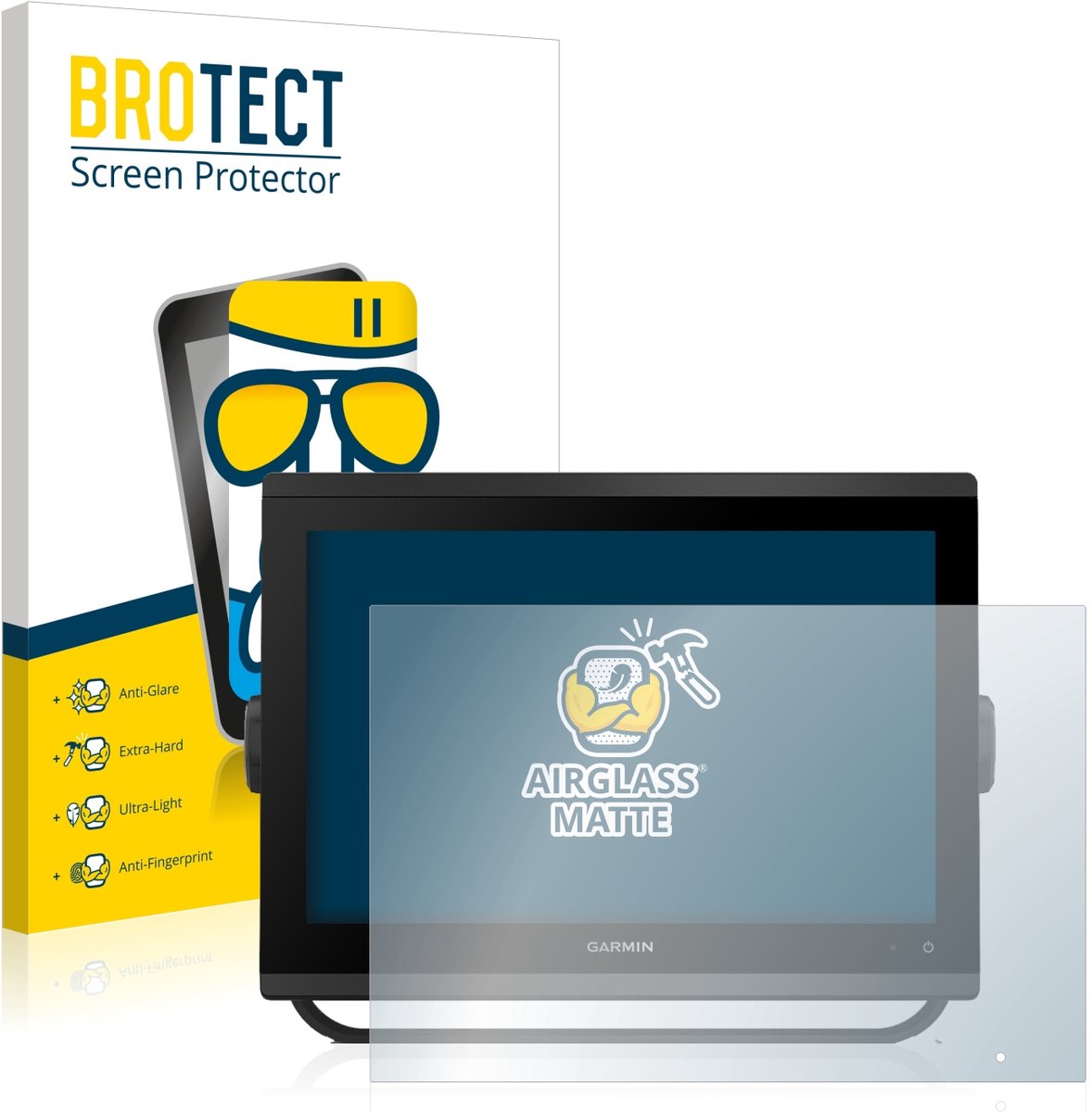 BROTECT - Screenprotector voor Garmin GPSMAP 1223 - Folie Beschermfolie Beschermglas matte