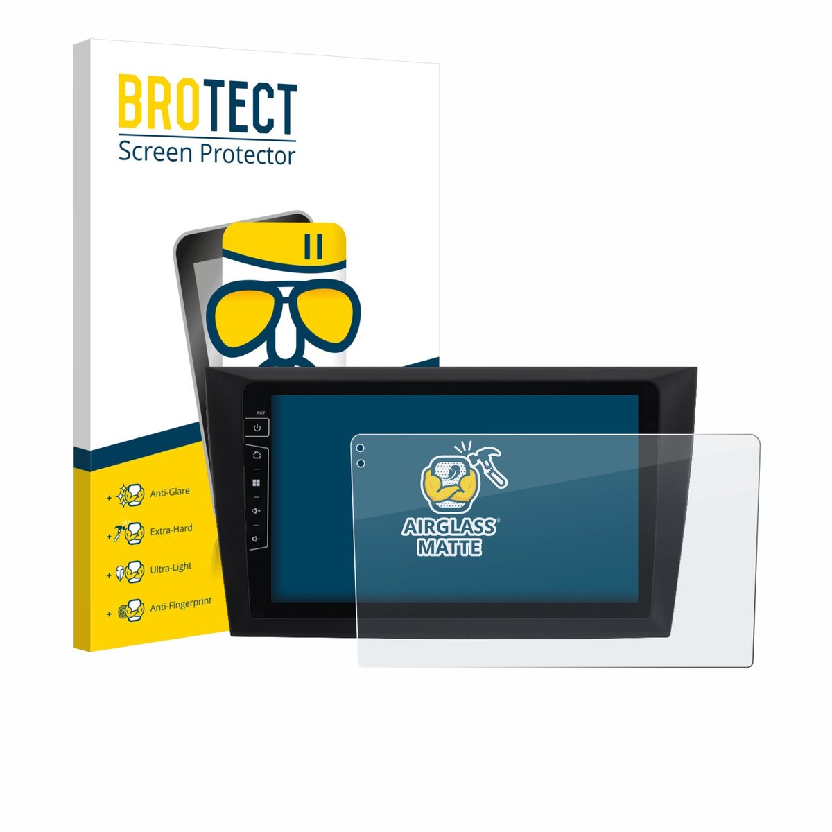 BROTECT - Screenprotector voor Dynavin D8-DF31 9" - Folie Beschermfolie Beschermglas matte