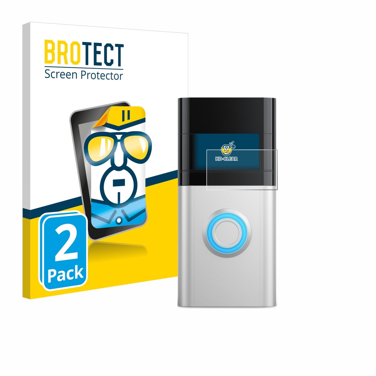 BROTECT - Screenprotector voor Ring Video Doorbell 3 Plus - Folie Beschermfolie transparant 2 Stuks