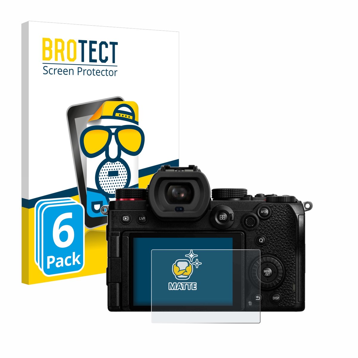 BROTECT - Screenprotector voor Panasonic Lumix DC-S5D - Folie Beschermfolie matte 6 Stuks