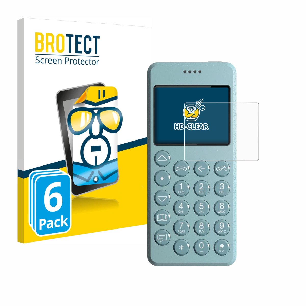 BROTECT - Screenprotector voor Punkt MP02 - Folie Beschermfolie transparant 6 Stuks
