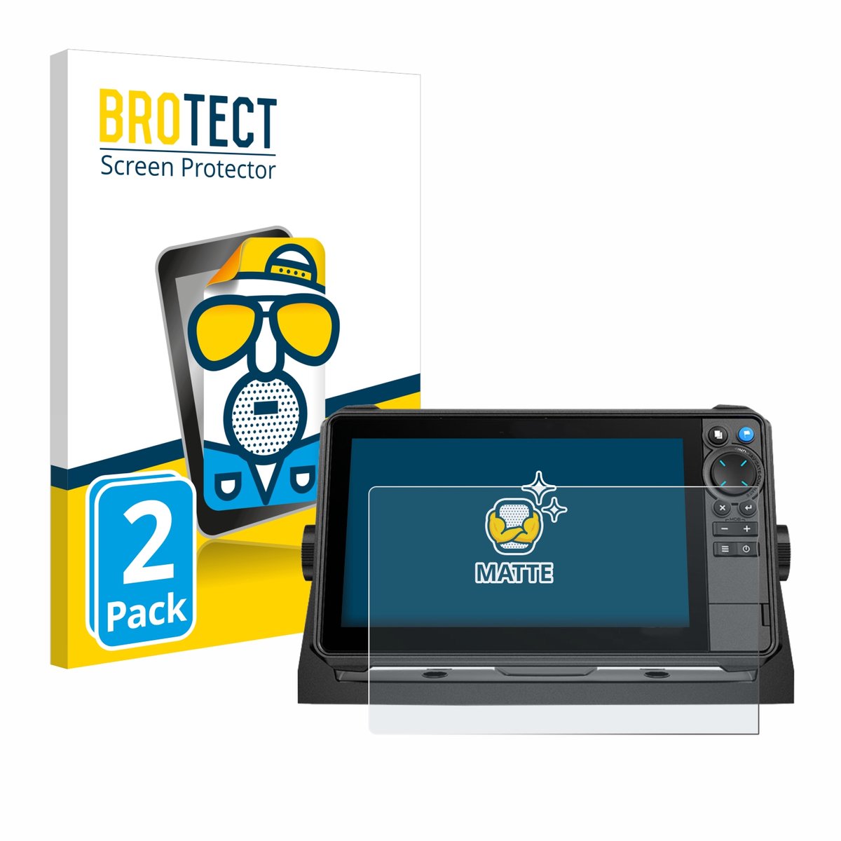 BROTECT - Screenprotector voor Lowrance HDS-9 Pro - Folie Beschermfolie matte 2 Stuks