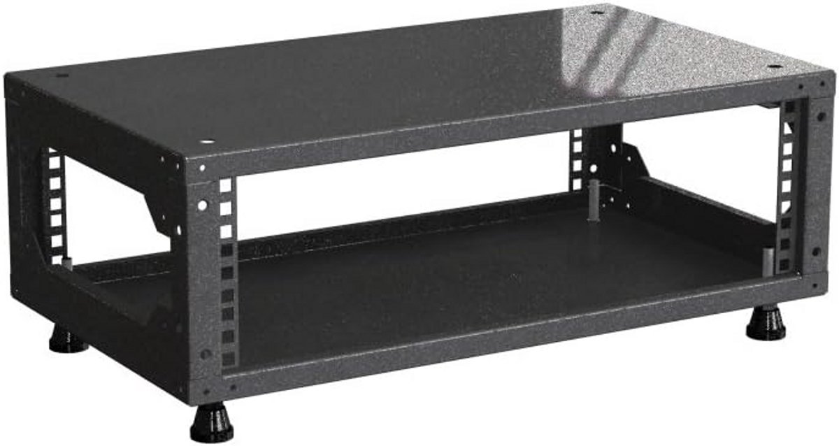 19 Inch Open Frame Rackkast 3U - Server Behuizing - 280mm Diepte - Zwart