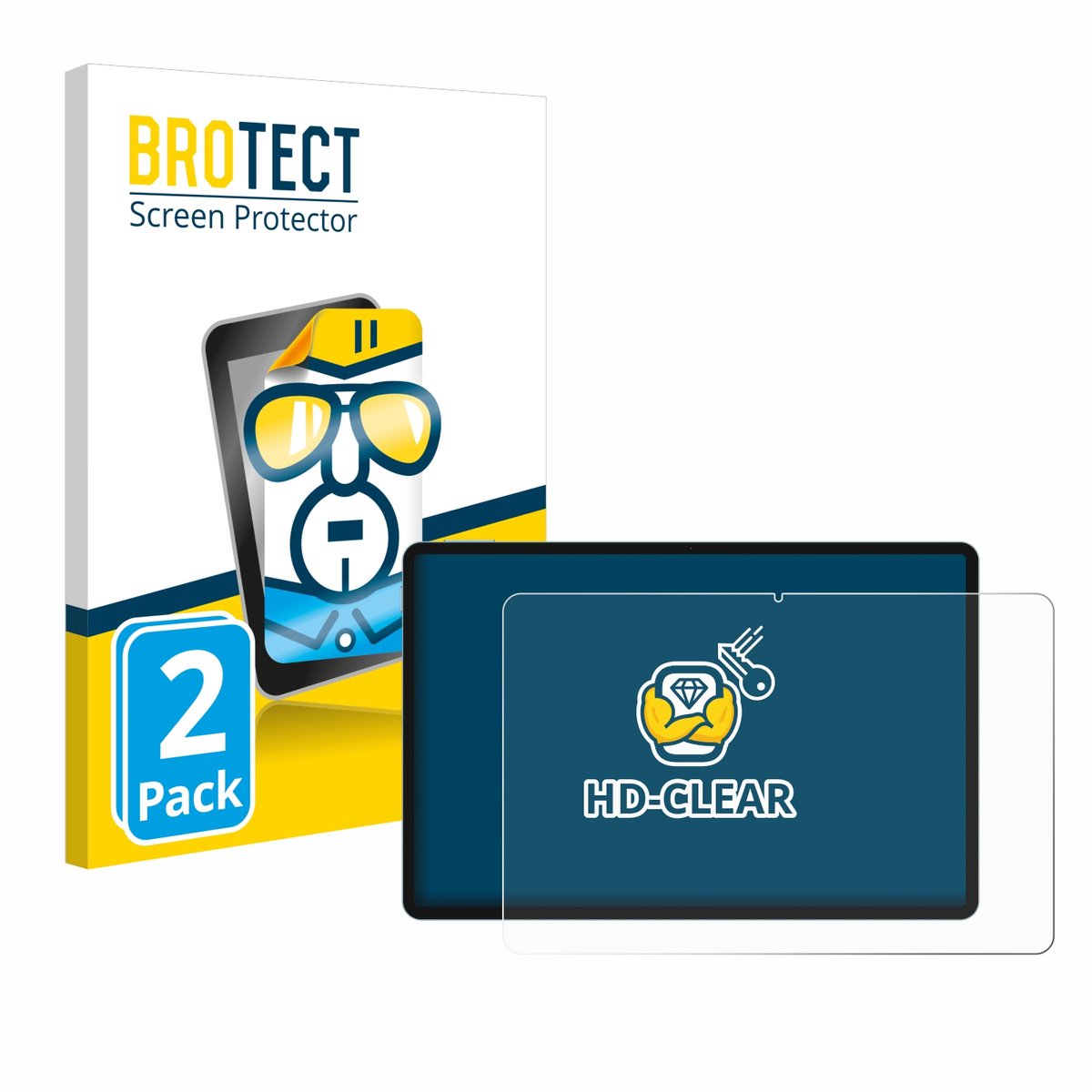 BROTECT - Screenprotector voor Teclast P50 AI - Folie Beschermfolie transparant 2 Stuks