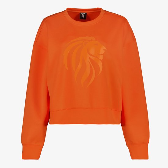 Osaga Cropped dames sport sweater oranje - Maat XL