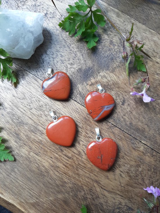 Hart hanger van Rode Jaspis