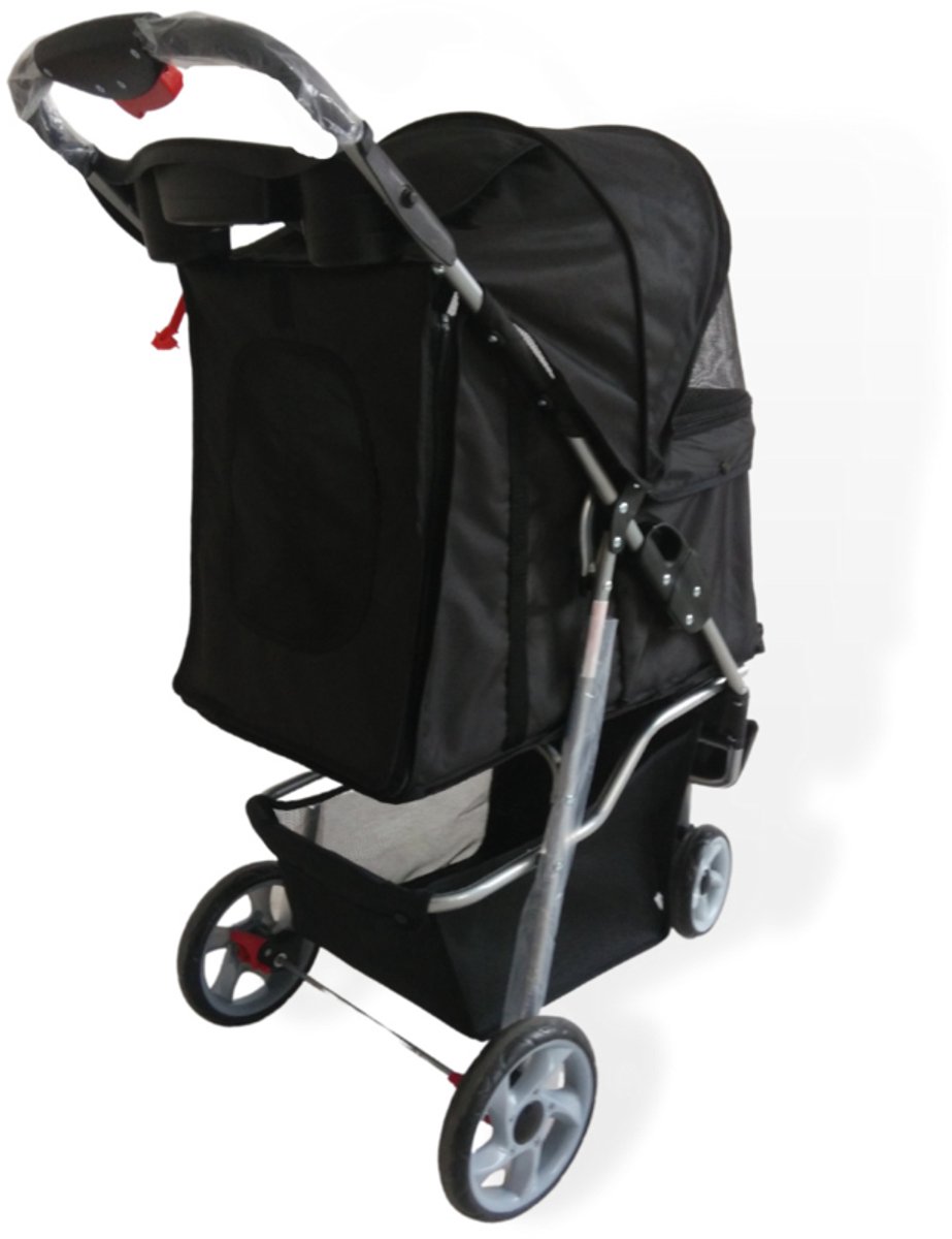 Bol.com Topmast Hondenbuggy Modern - Zwart - 3 Wielen aanbieding