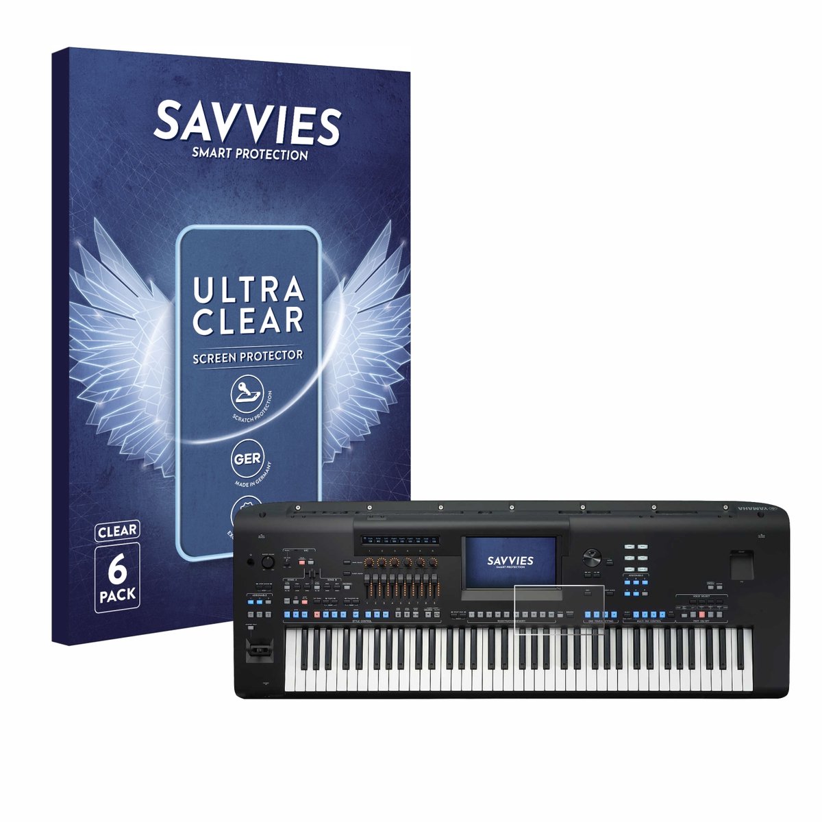 Savvies - Screenprotector voor Yamaha Genos2 - Folie Beschermfolie transparant 6 Stuks
