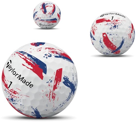 TaylorMade SpeedSoft Ink Golfballen 2026 - Blue Red - 12-Stuks van Merkloos — afbeelding 5