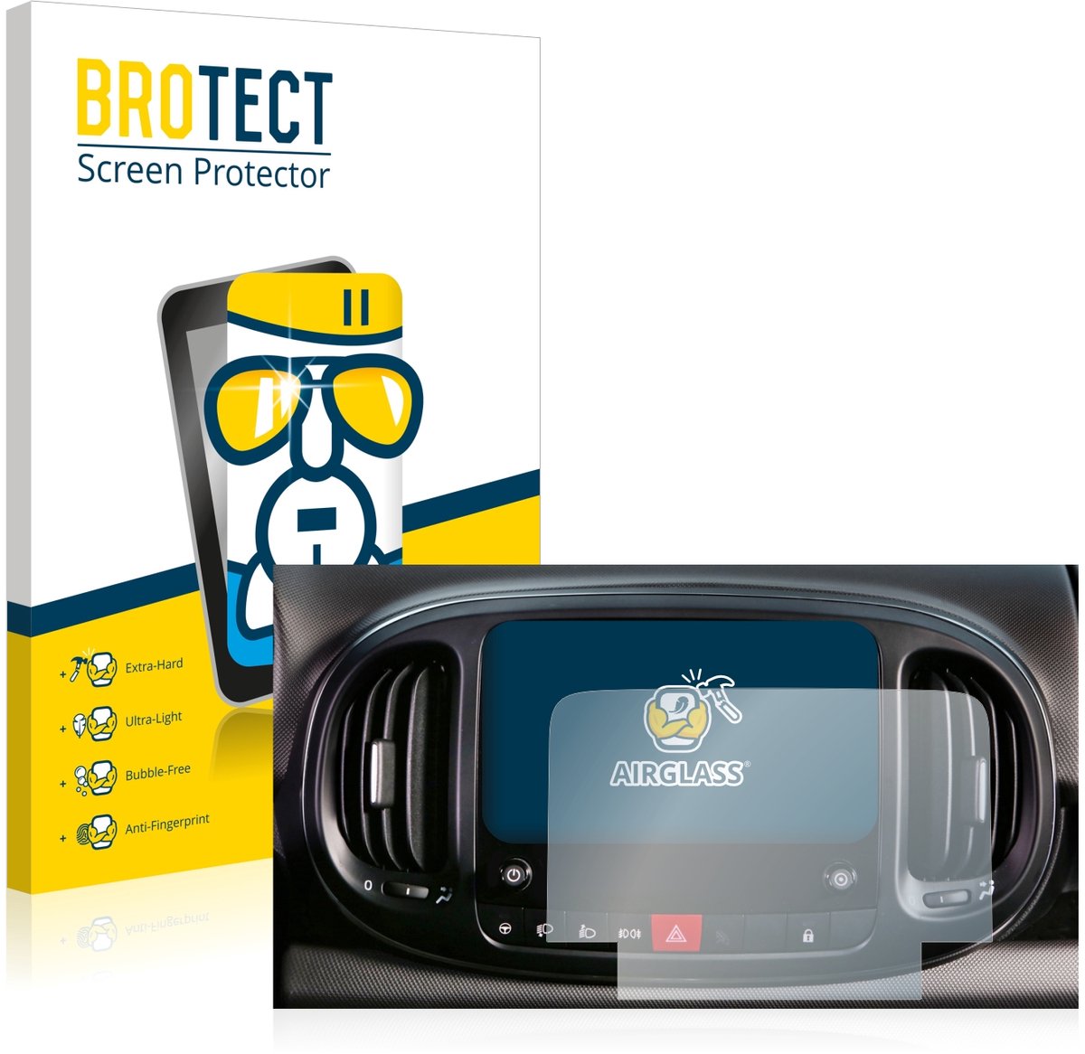Screenprotector voor Fiat 500L 2022 Uconnect 7" Beschermglas transparant