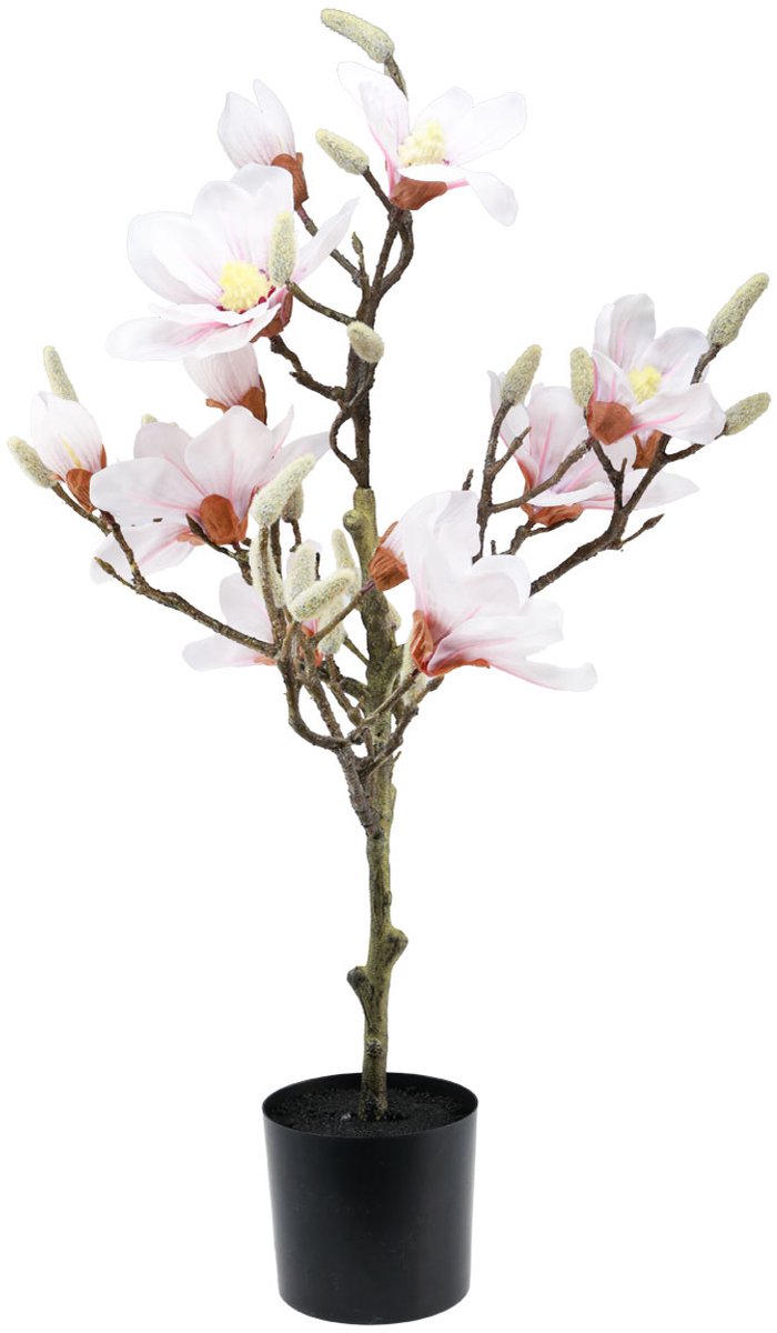 Viana Kunstmatige Magnoliaboom Roze 74cm Kunstbloemdecoratie