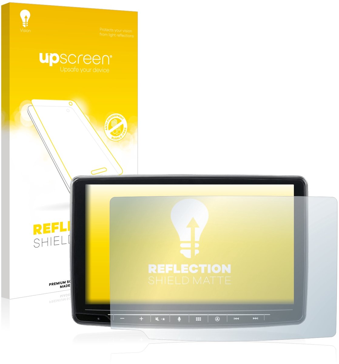 upscreen - Screenprotector voor Alpine INE-F904DC - Folie Beschermfolie anti glare matte