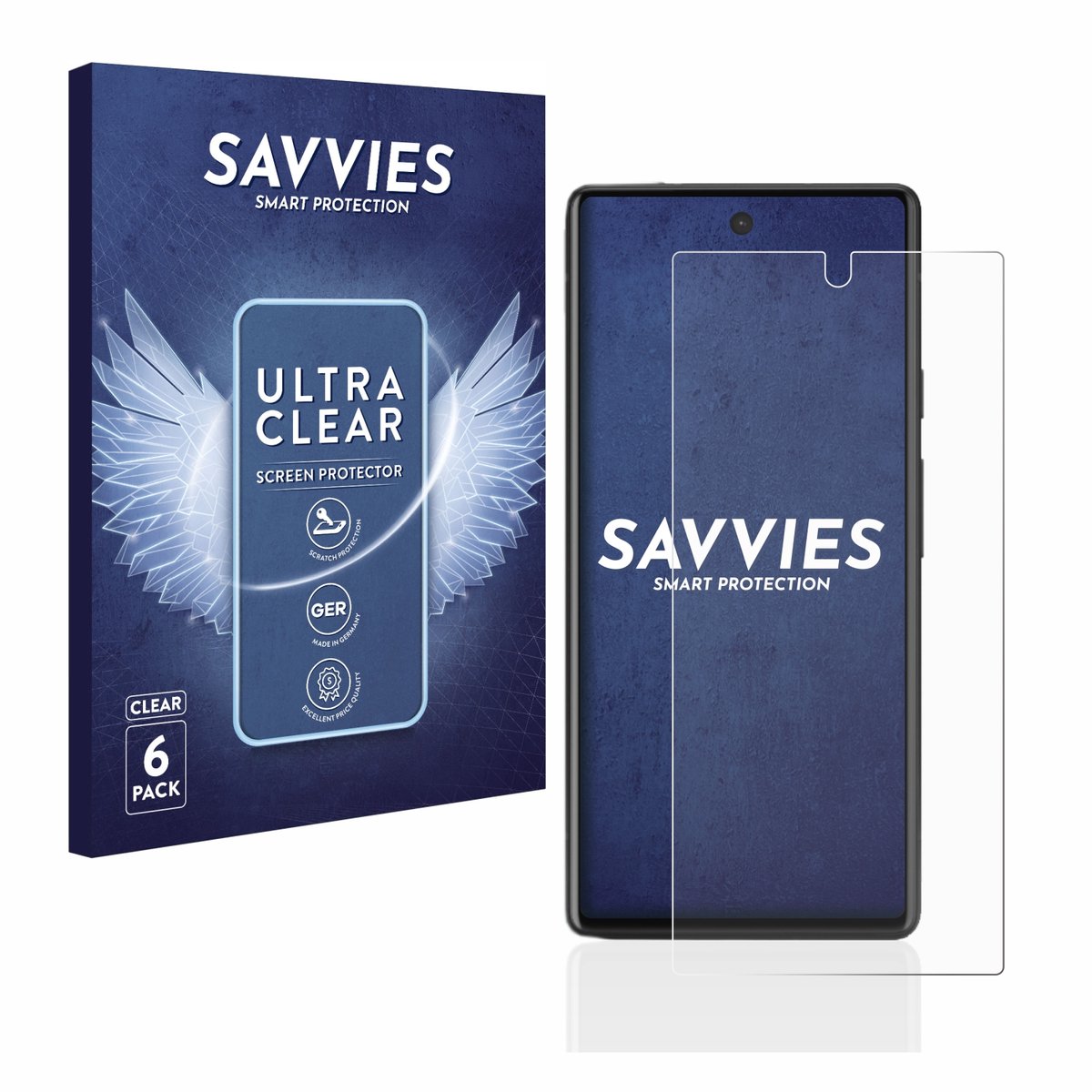 Savvies - Screenprotector voor Google Pixel 6a - Folie Beschermfolie transparant 6 Stuks