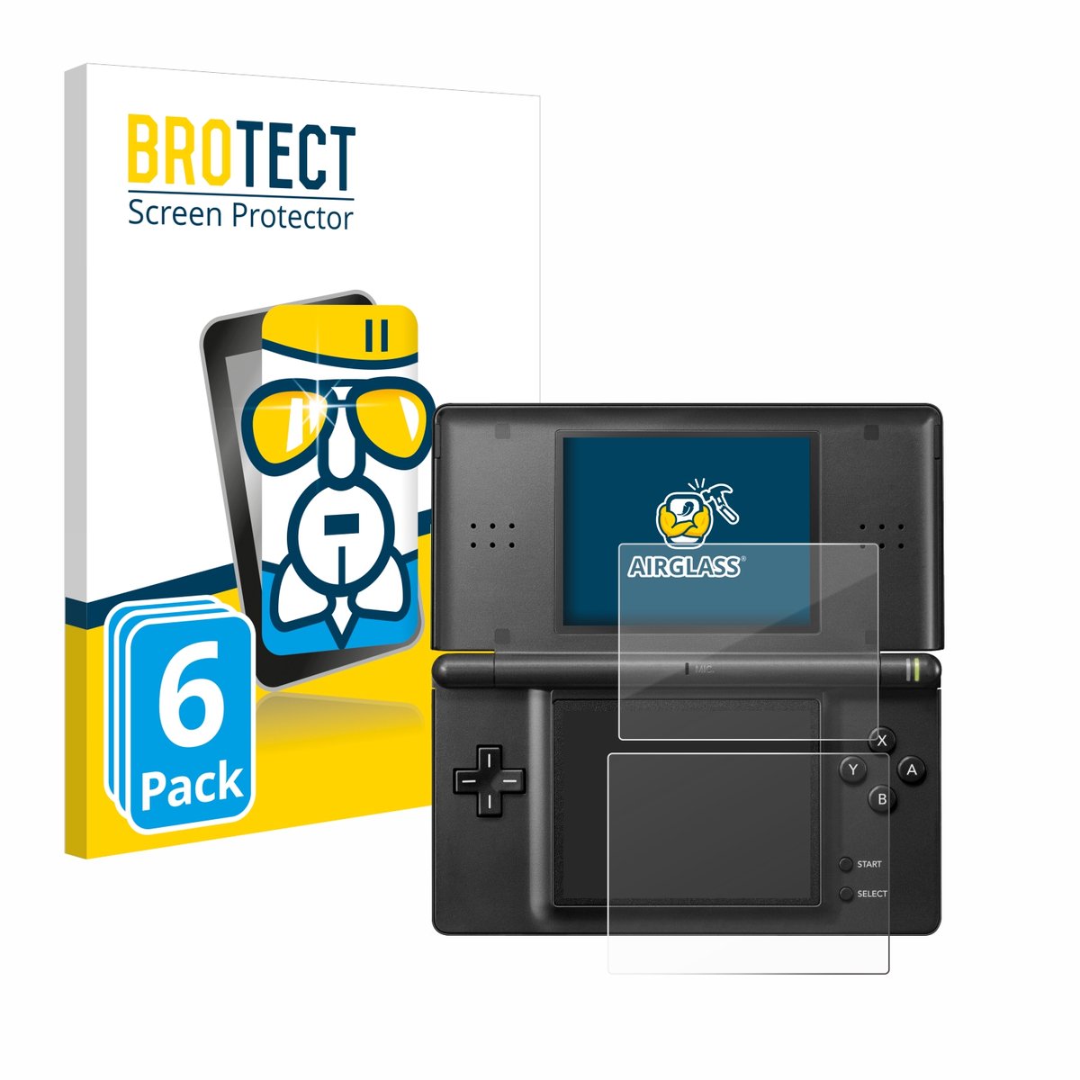 Screenprotector 6 Stuks voor Nintendo DS LITE Beschermglas transparant