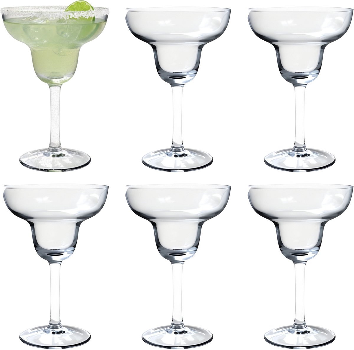 Vicrila Margarita glazen set - 6x - gehard glas - 44 cl - cocktail glas