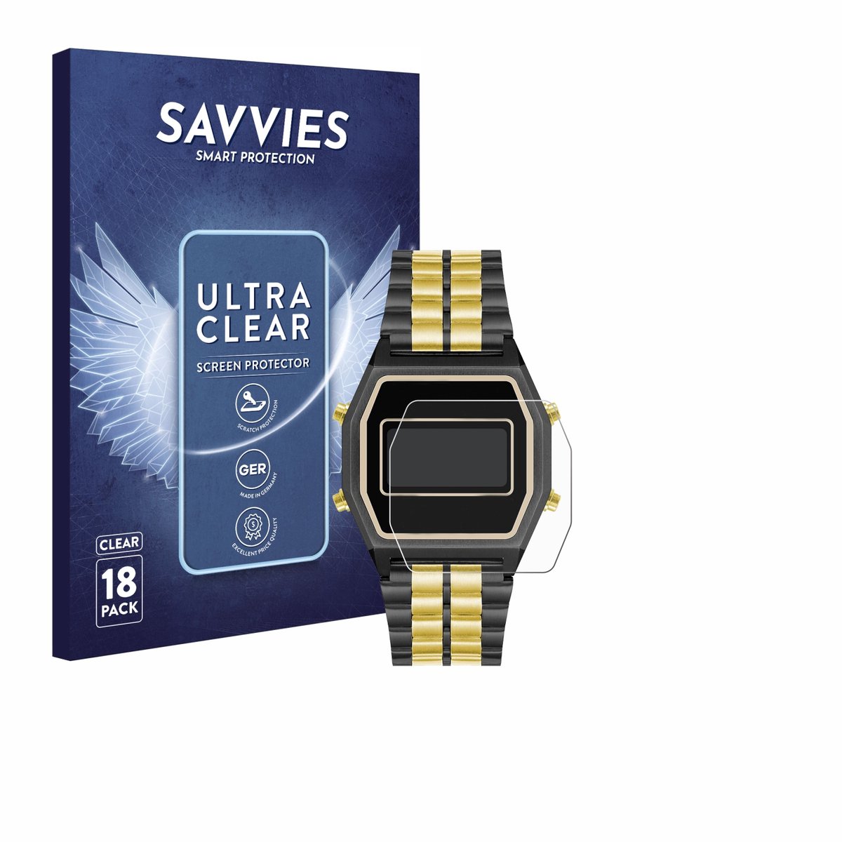 Savvies - Screenprotector voor Armitron Rubik - Folie Beschermfolie transparant 18 Stuks