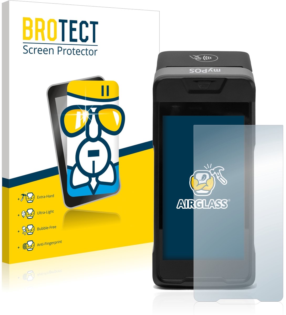 Screenprotector voor myPOS Carbon Beschermglas transparant