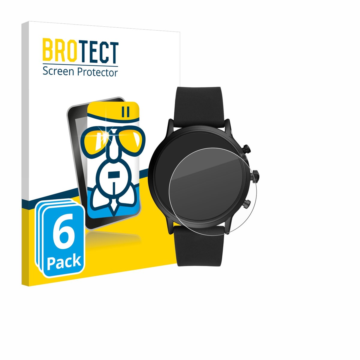 Screenprotector 6 Stuks voor Fossil The Carlyle HR (5.Gen) Beschermglas transparant