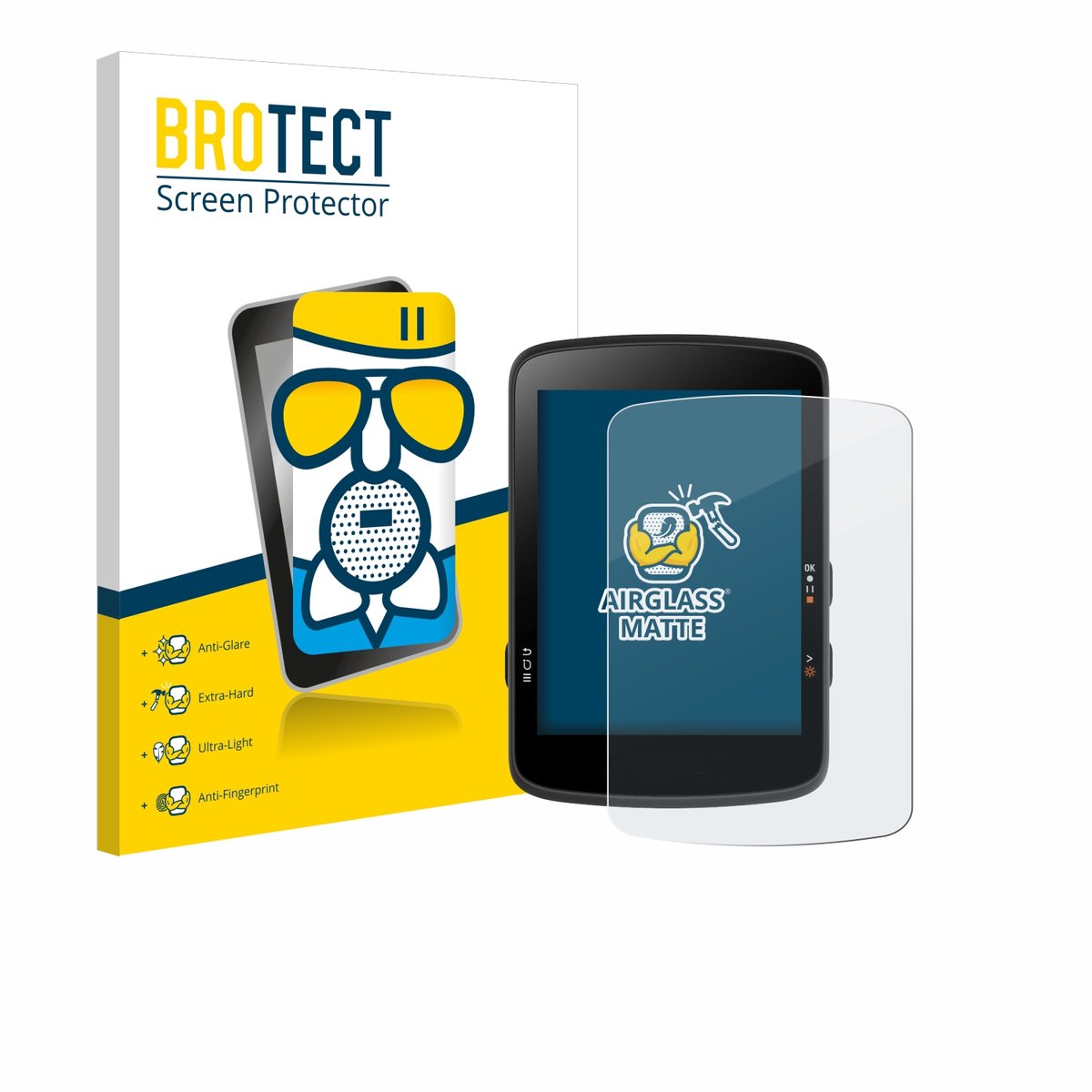 BROTECT - Screenprotector voor Bryton Rider 17 - Folie Beschermfolie Beschermglas matte