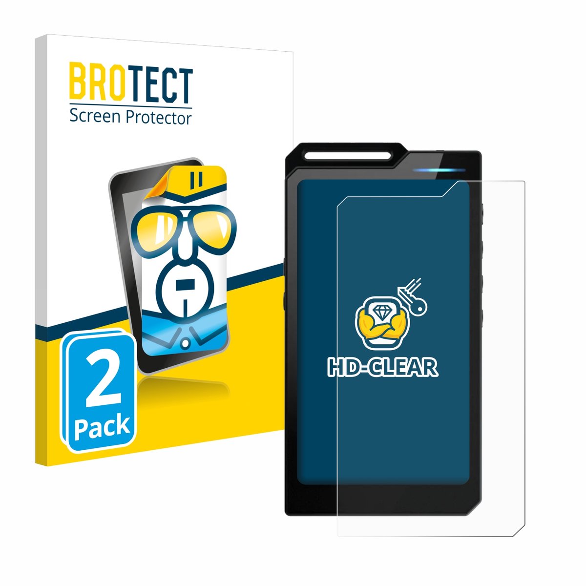 BROTECT - Screenprotector voor Hiby R4 - Folie Beschermfolie transparant 2 Stuks