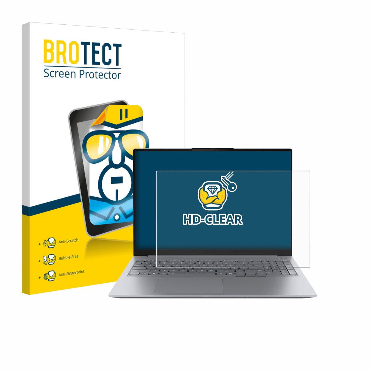 BROTECT - Screenprotector voor Lenovo ThinkBook 16 Gen 8 - Folie Beschermfolie transparant