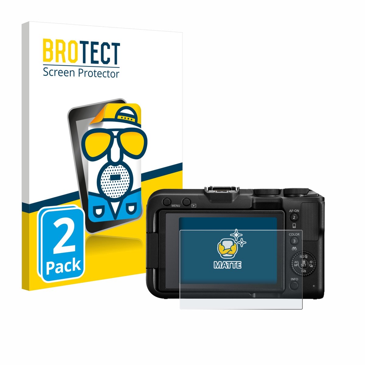 BROTECT - Screenprotector voor Canon EOS R50 V - Folie Beschermfolie matte 2 Stuks