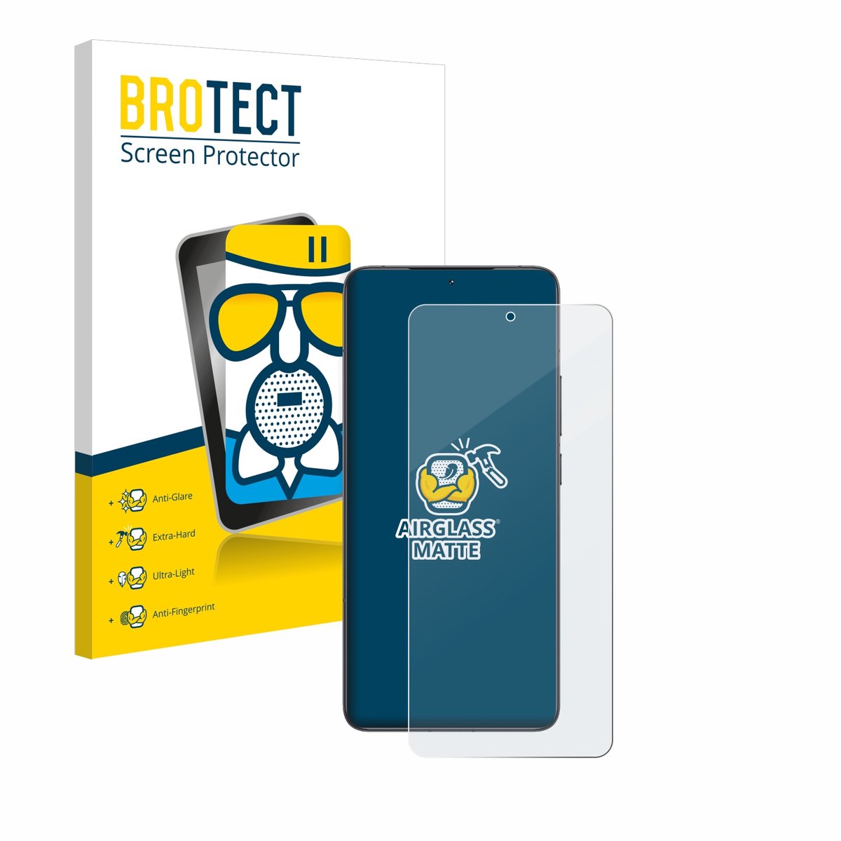 BROTECT - Screenprotector voor Xiaomi Poco F6 Pro - Folie Beschermfolie Beschermglas matte