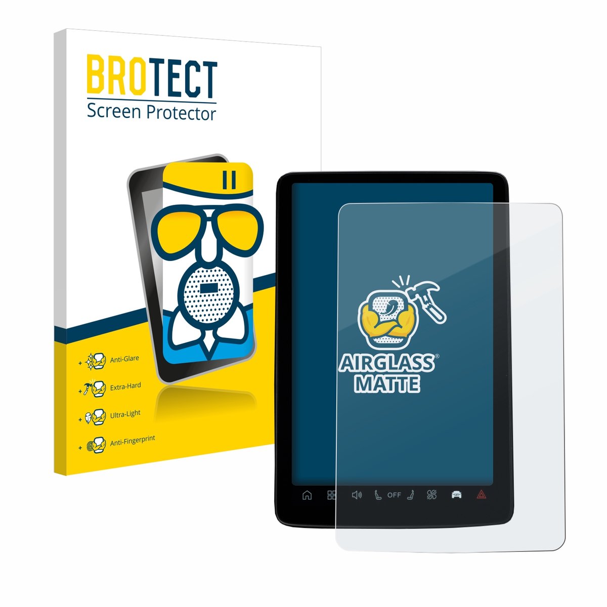 BROTECT - Screenprotector voor Volvo EX30 12.3" - Folie Beschermfolie Beschermglas matte