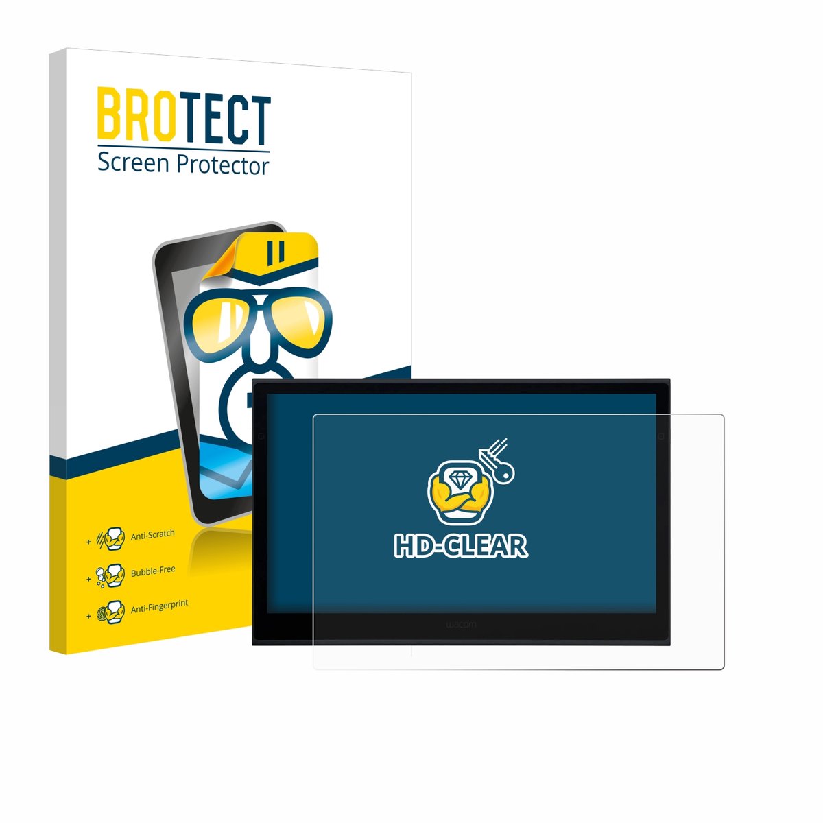 BROTECT - Screenprotector voor Wacom Movink 13 - Folie Beschermfolie transparant