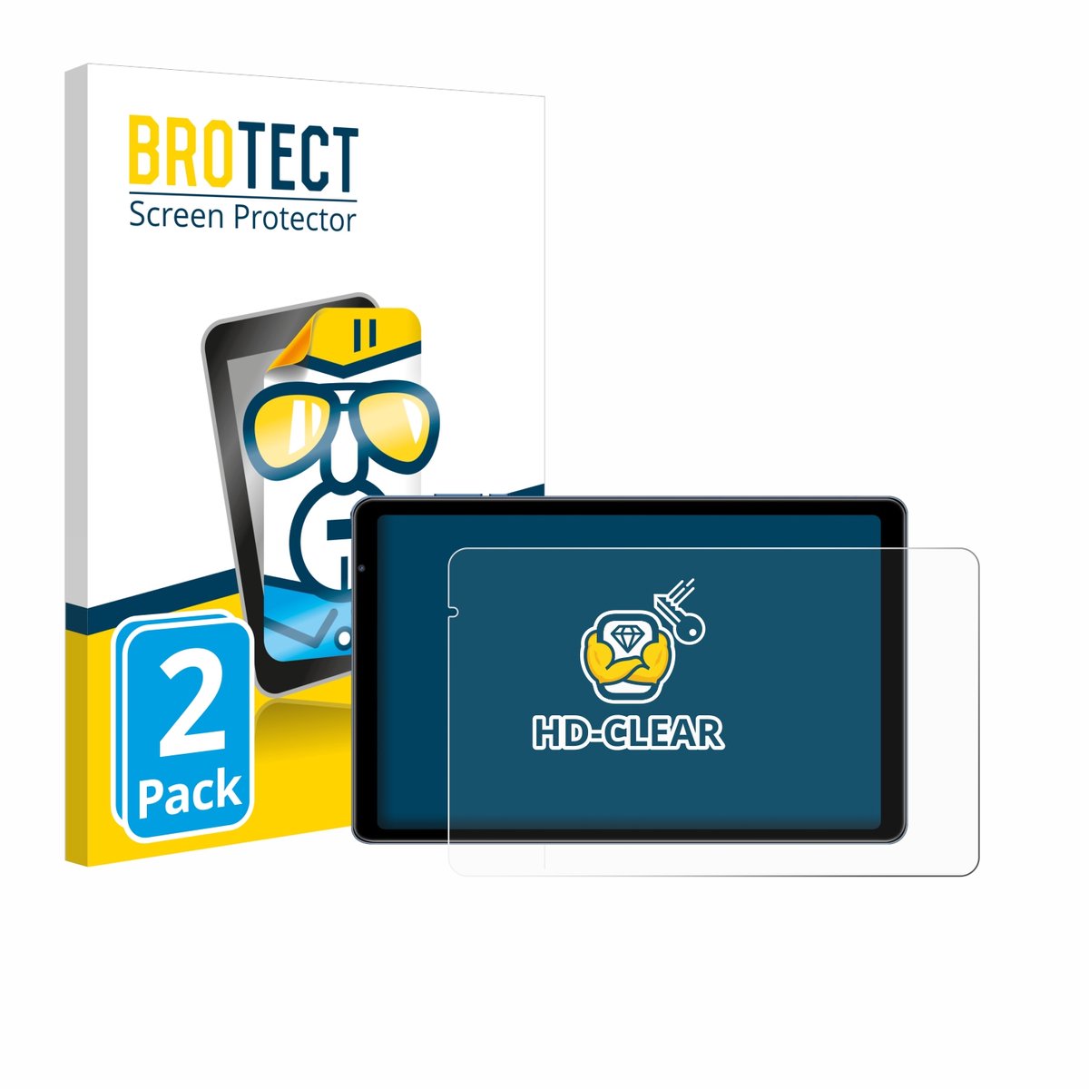 BROTECT - Screenprotector voor Sebbe S22 10.1" - Folie Beschermfolie transparant 2 Stuks
