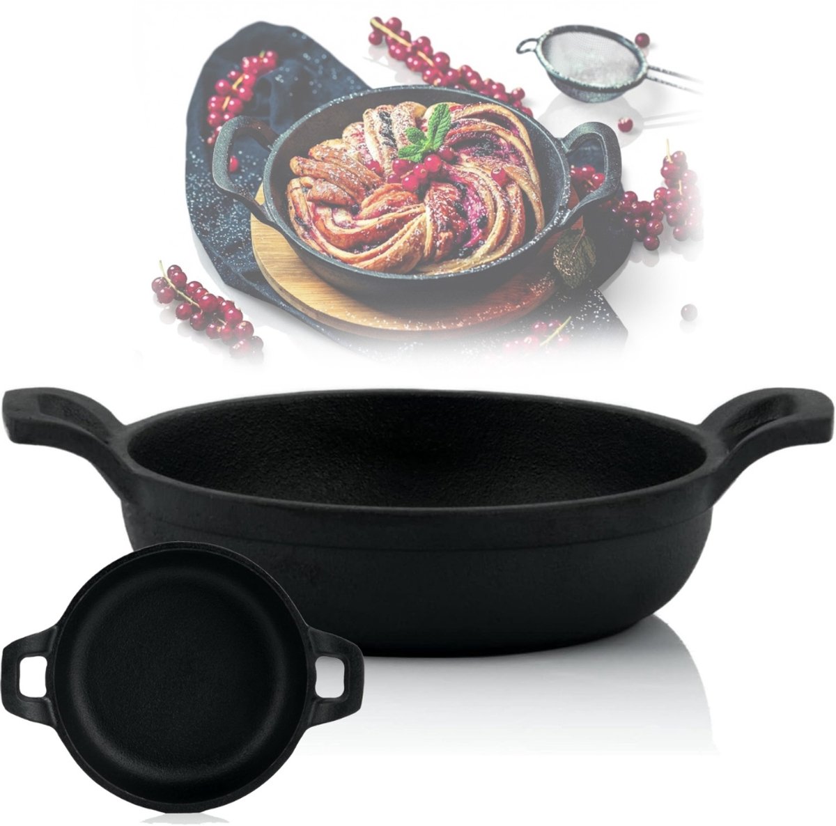 NBAP® Gietijzeren Pan Bbq - Gietijzeren Skillet - Grillplaat