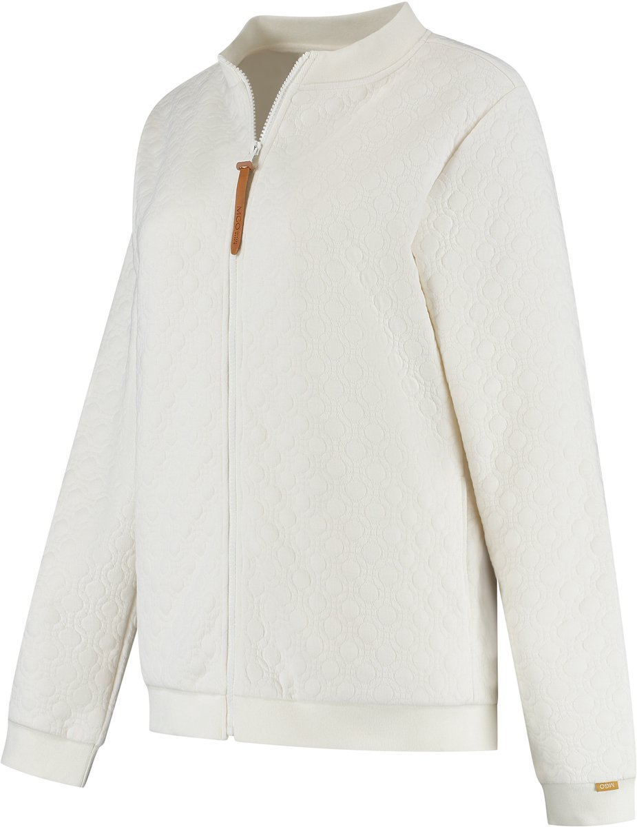 MGO Francis Dames Outdoorvest Fleece voering Gebroken Creme