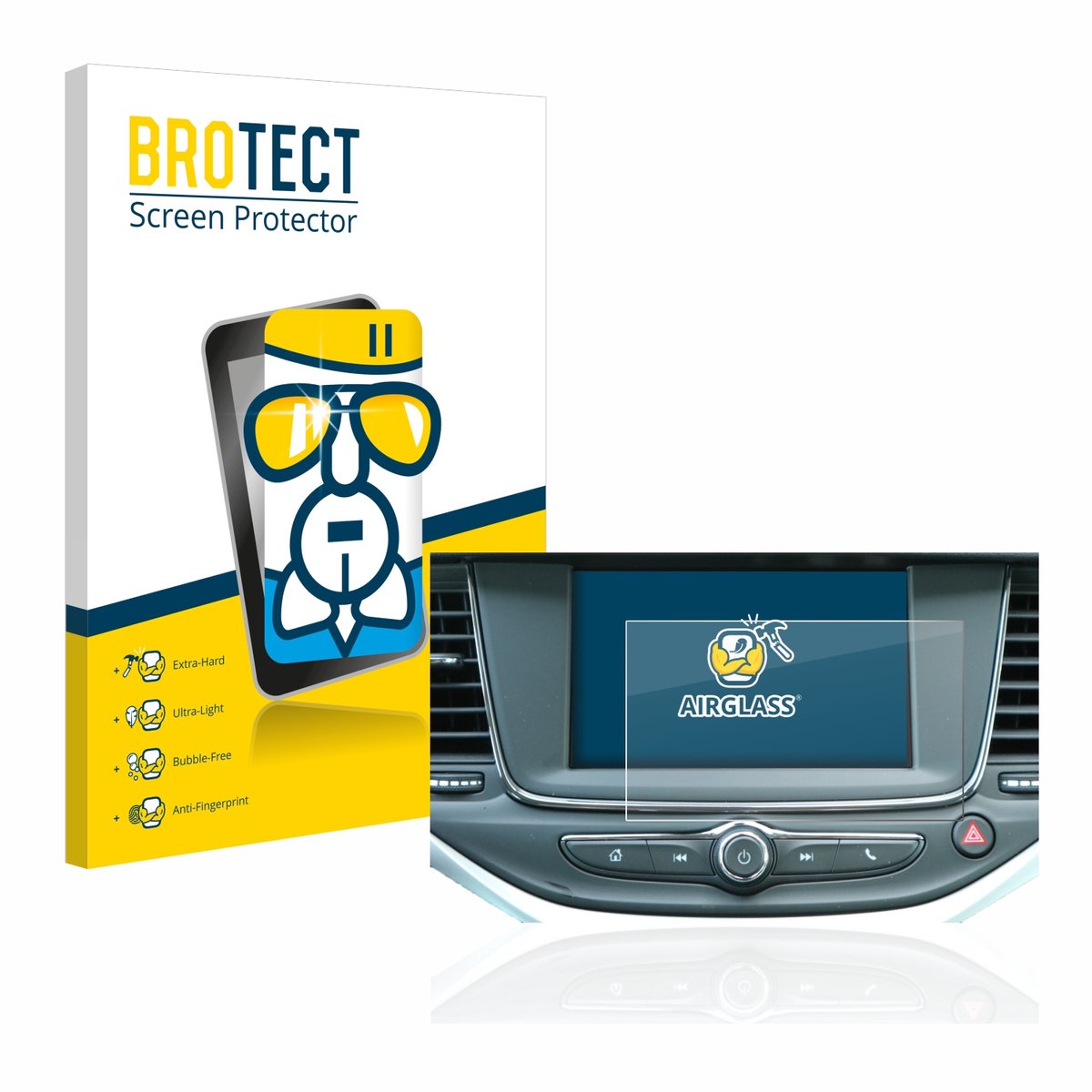 Screenprotector voor Opel Astra K IntelliLink R 4.0 2018 Beschermglas transparant