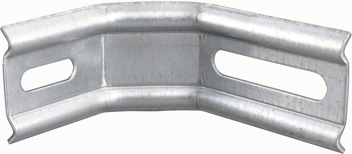 Set van 6 Stelhoeken 90 Graden - Versterkte Hoekverbinder Geperst met Sleufgat - Verzinkt Staal 50x30x120 mm