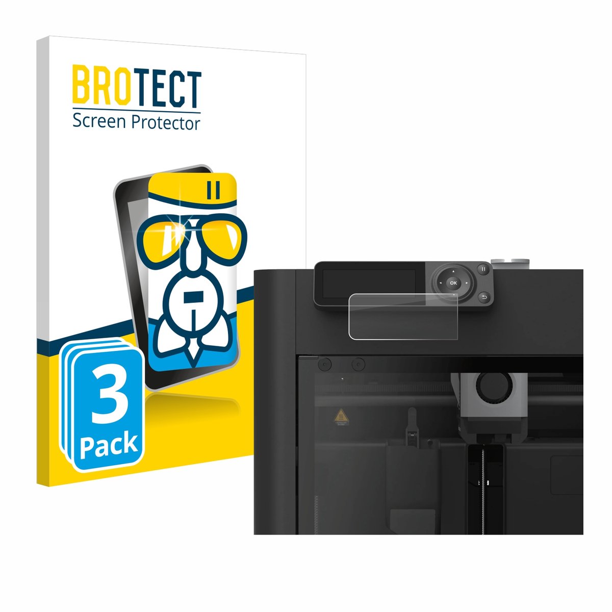 Screenprotector 3 Stuks voor Bambu Lab P1S 3D Printer Beschermglas transparant