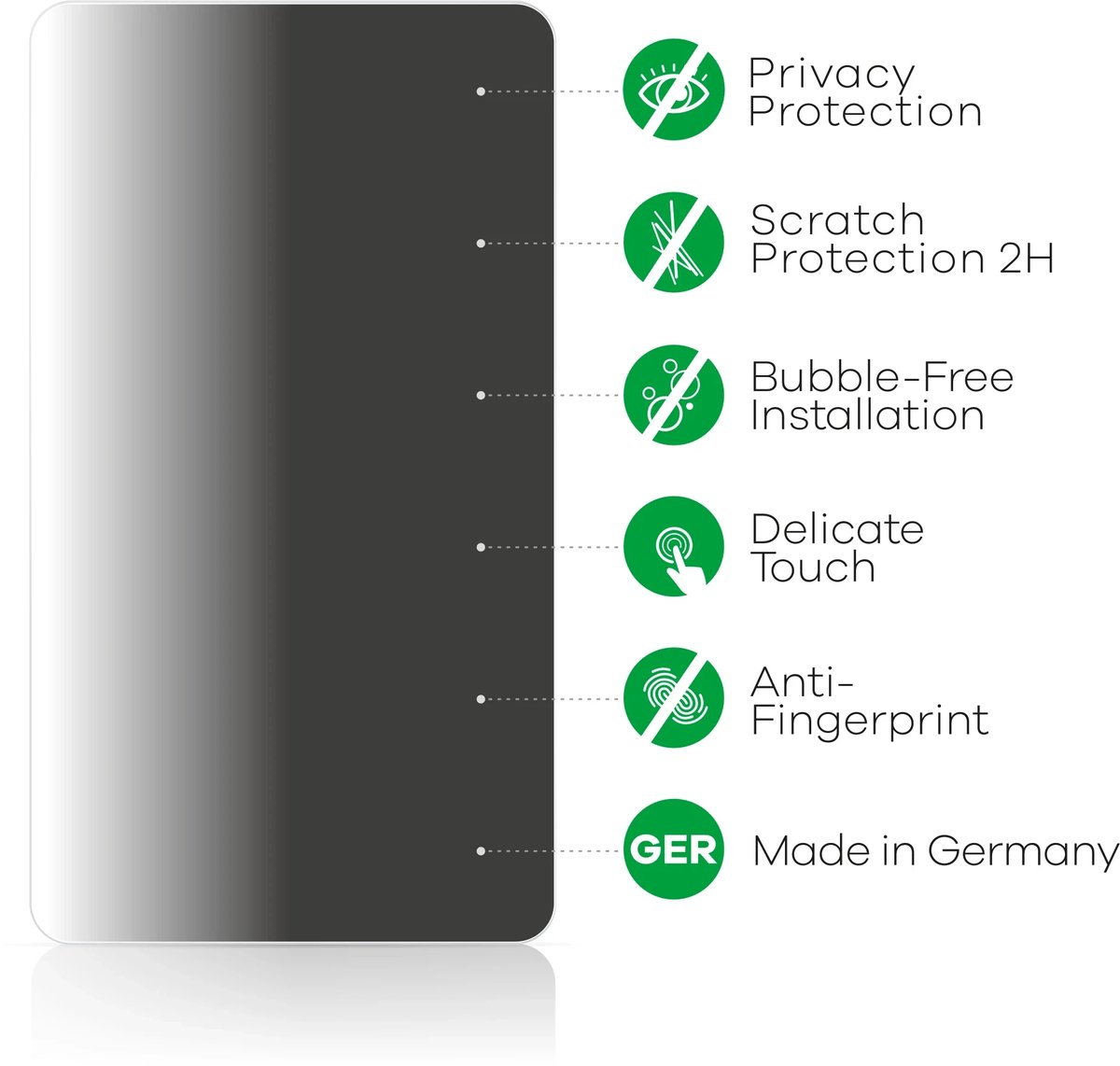 upscreen - privacy screenprotector voor Xiaomi Poco M8 Pro - Folie Beschermfolie Blauwlichtfilter