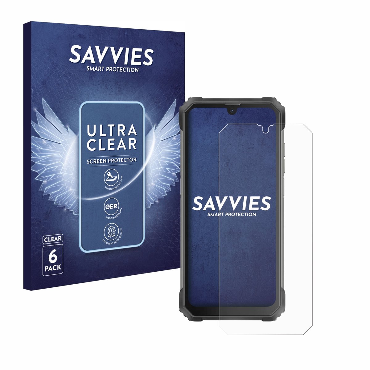 Savvies - Screenprotector voor Blackview BV8800 - Folie Beschermfolie transparant 6 Stuks