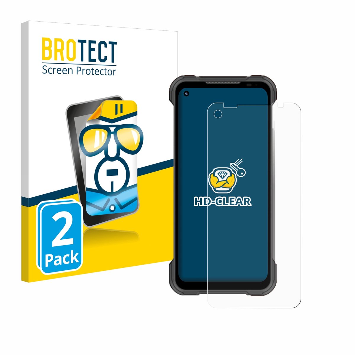 BROTECT - Screenprotector voor Doogee S97 Pro - Folie Beschermfolie transparant 2 Stuks