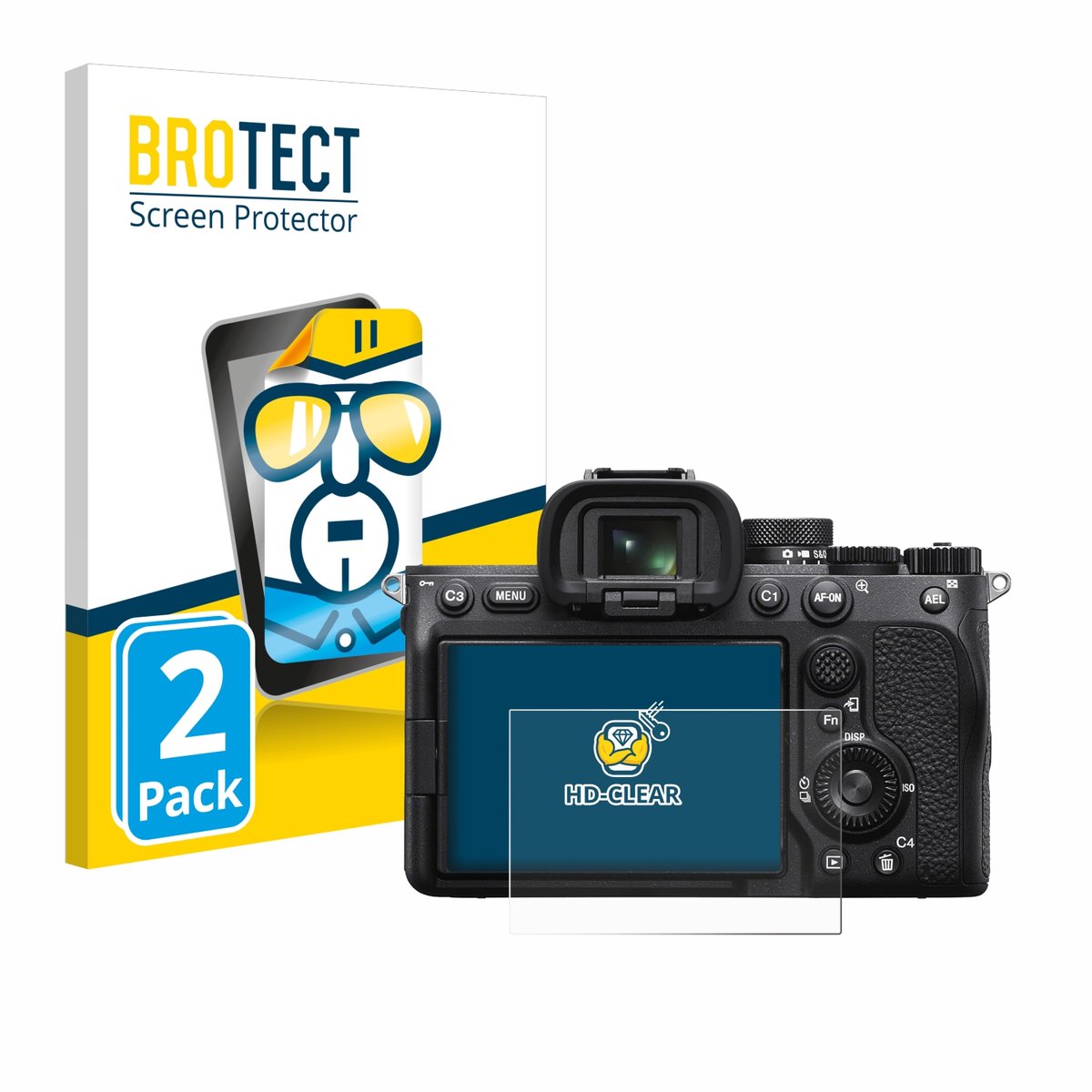 BROTECT - Screenprotector voor Sony Alpha 7 IV - Folie Beschermfolie transparant 2 Stuks