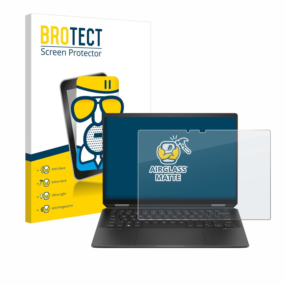 BROTECT - Screenprotector voor HP Spectre x360 (14-e) 2024 - Folie Beschermfolie Beschermglas matte