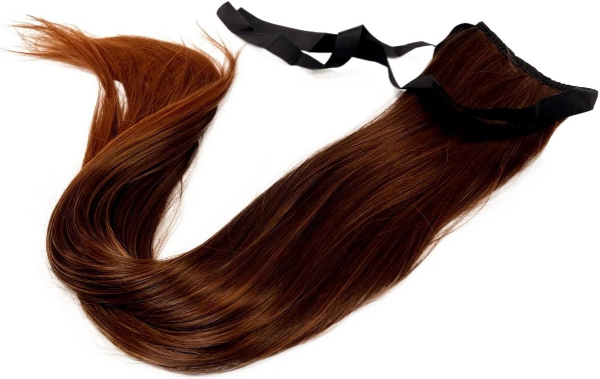 Lange Clip-In Paardenstaart Haarverlenging 60 cm Glad Vlechtstuk