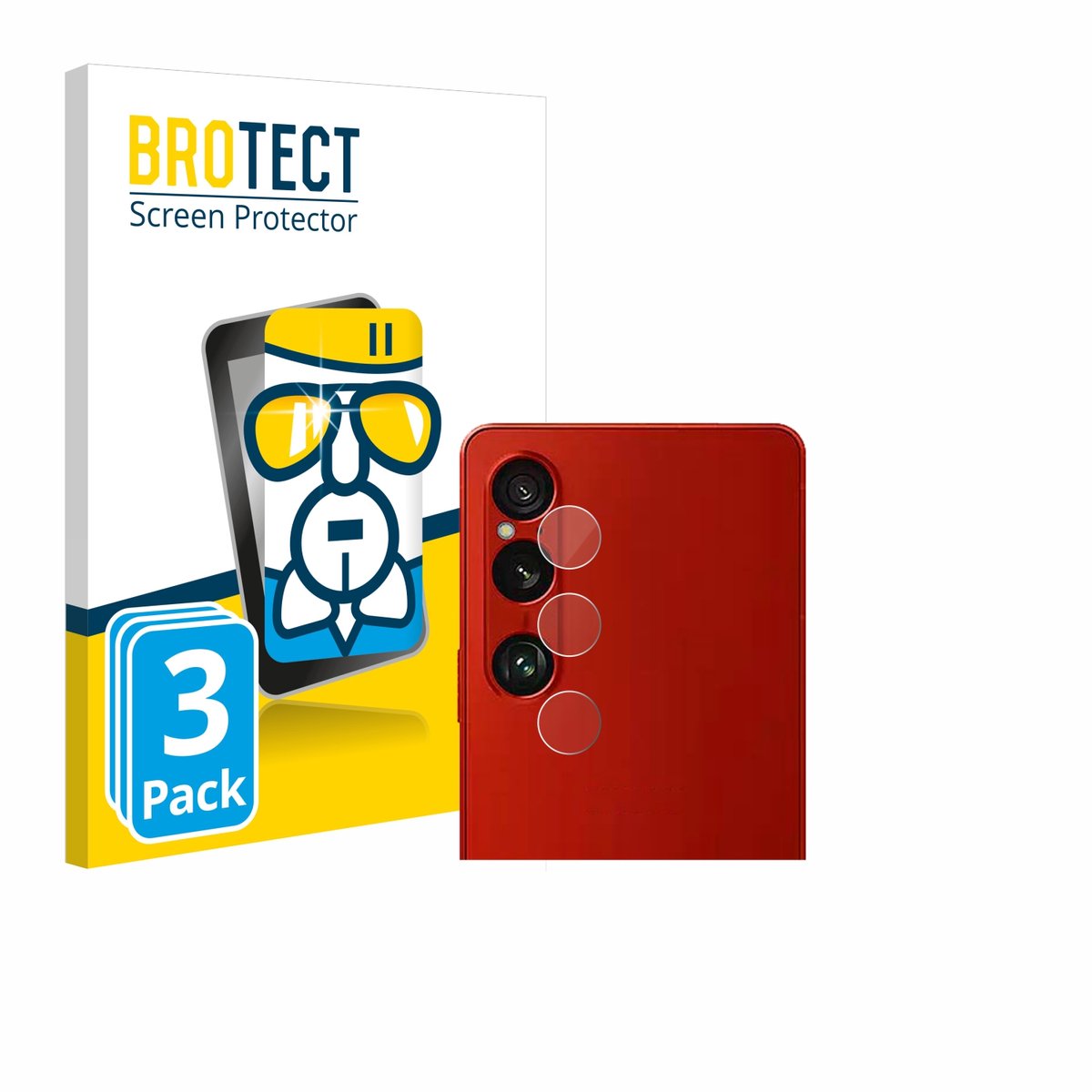 Screenprotector 3 Stuks voor Sony Xperia 1 VI (ALLEEN Camera Lens) Beschermglas transparant