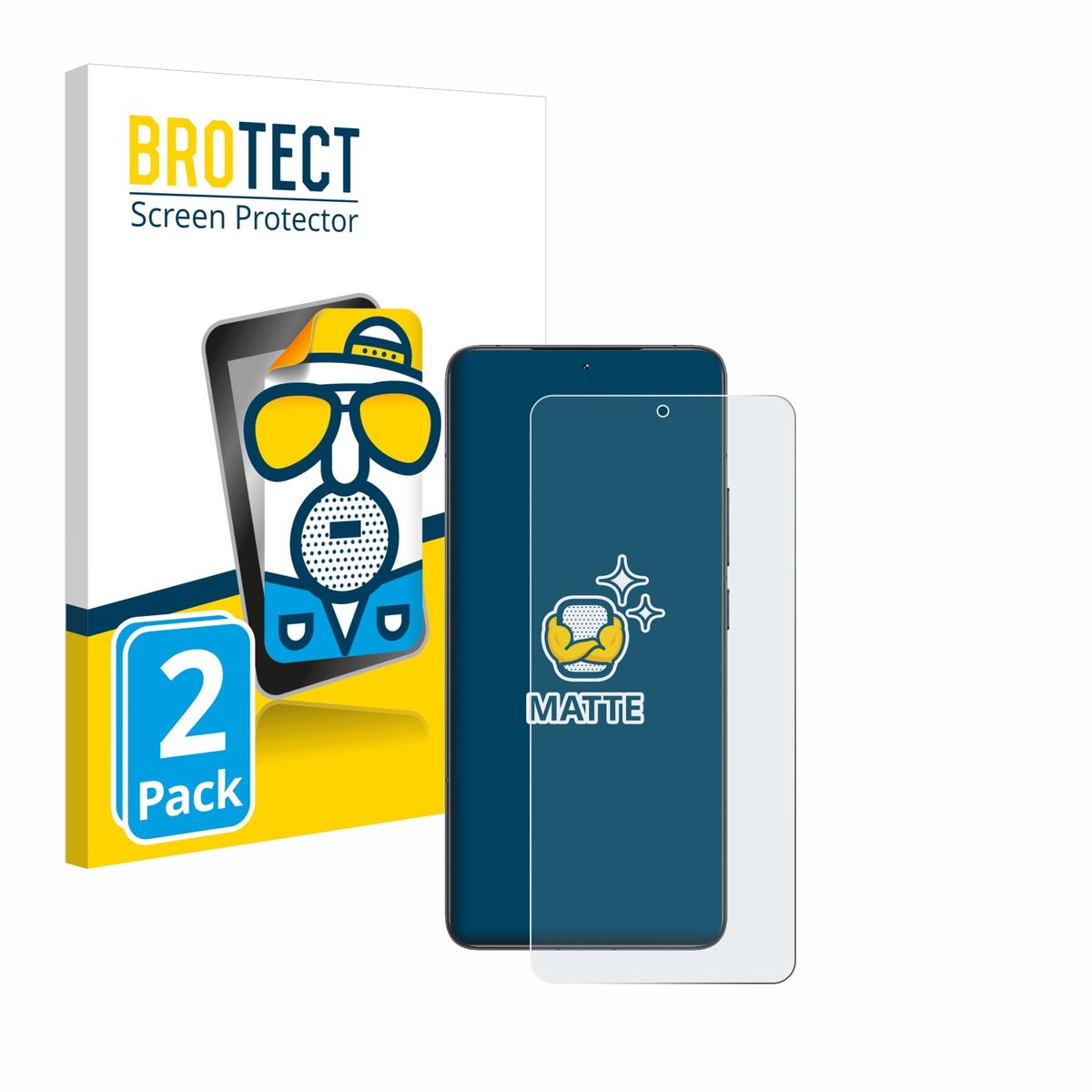 BROTECT - Screenprotector voor Xiaomi Poco F6 Pro - Folie Beschermfolie matte 2 Stuks
