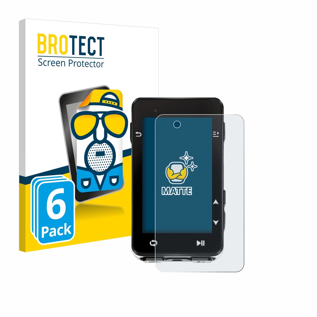 BROTECT - Screenprotector voor igpsport igs630s - Folie Beschermfolie matte 6 Stuks