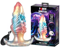 Power Monsters - Ebon Leviathan - Opblaasbare Buttplug - 18 cm - Multicolour