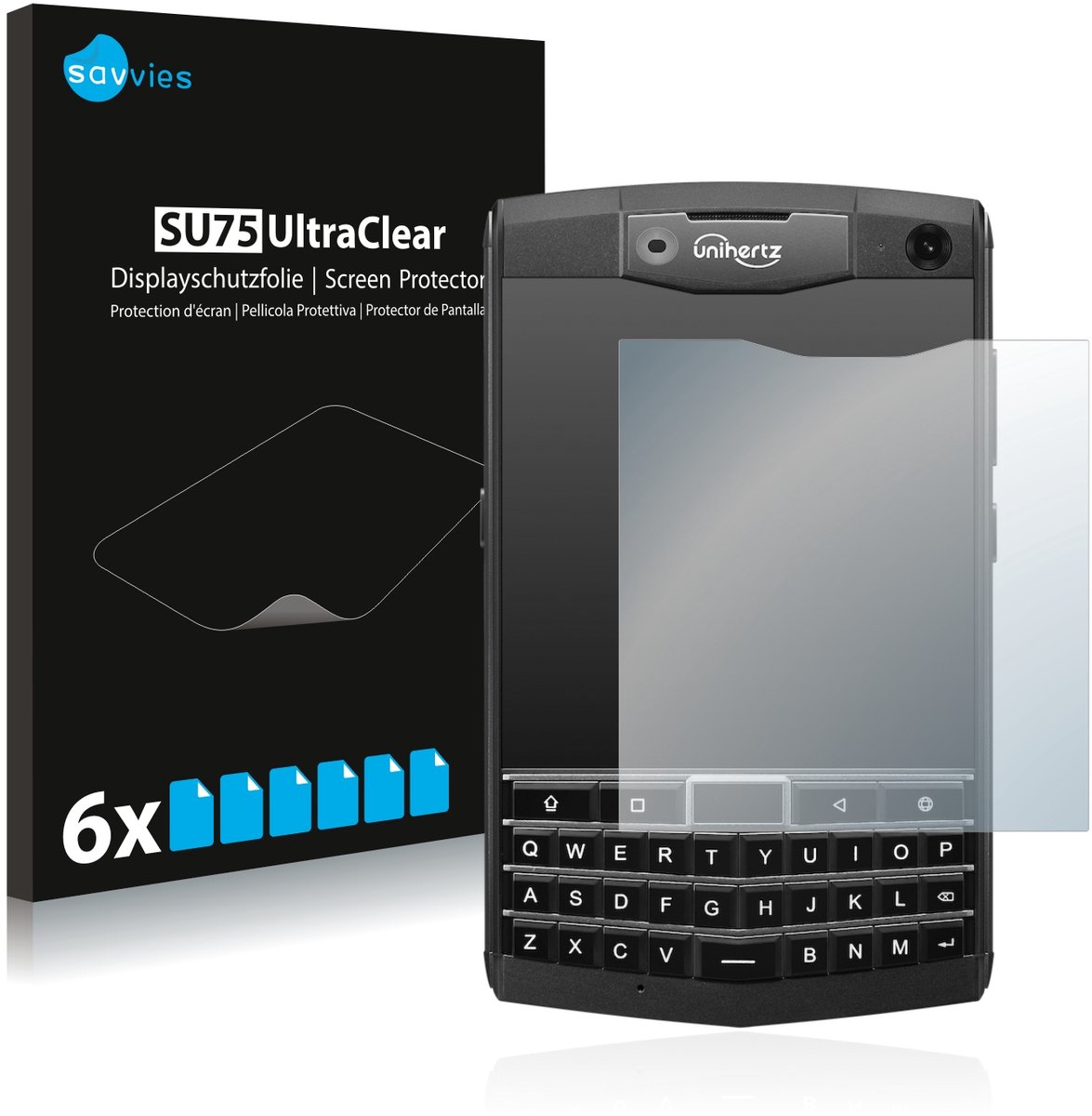 Savvies - Screenprotector voor Unihertz Titan - Folie Beschermfolie transparant 6 Stuks