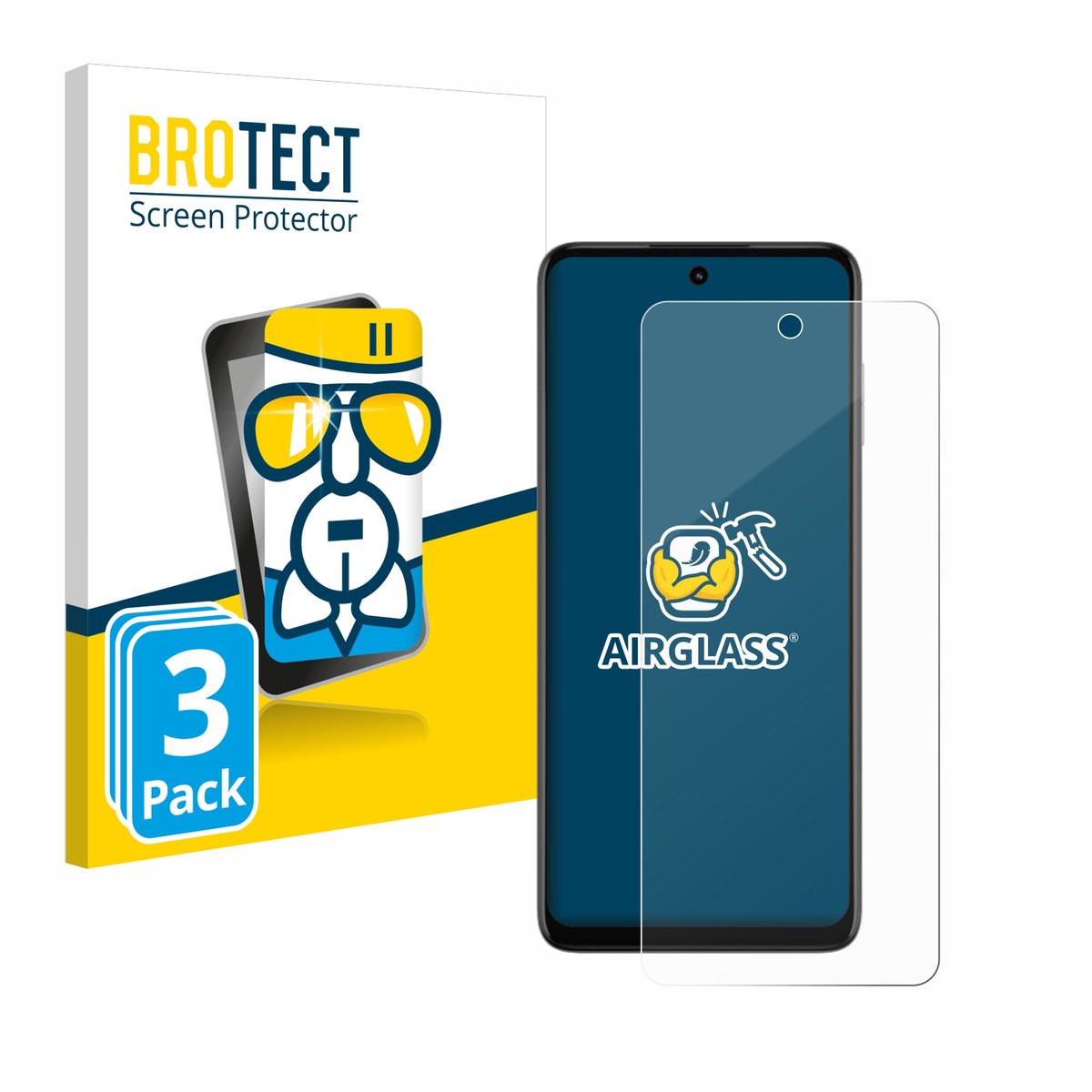 Screenprotector 3 Stuks voor Motorola Moto G73 5G Beschermglas transparant