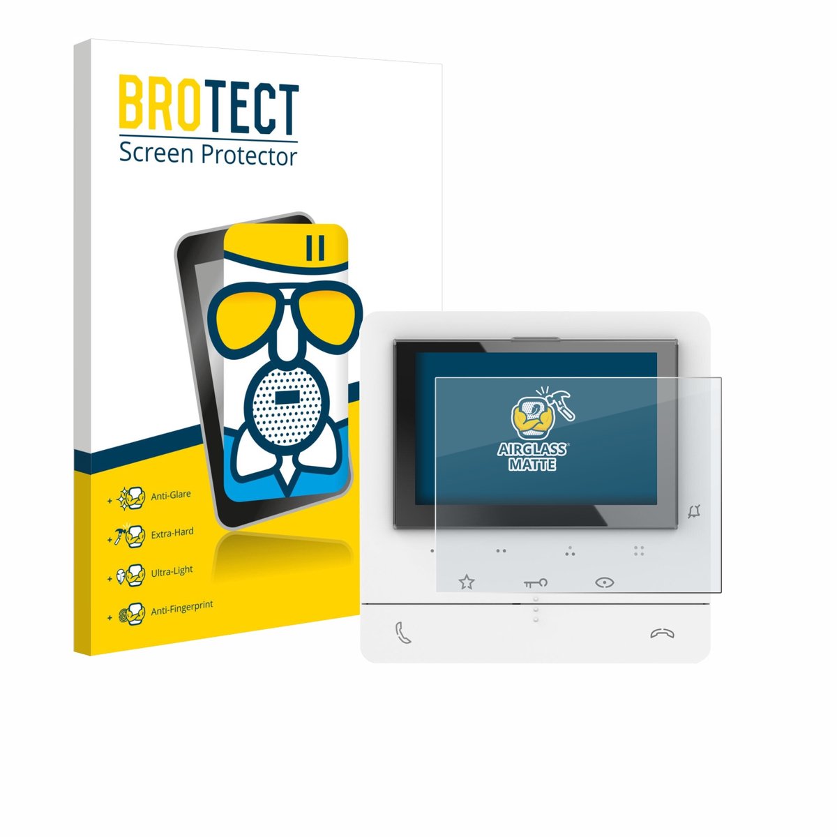 BROTECT - Screenprotector voor Biticino 344672 - Folie Beschermfolie Beschermglas matte