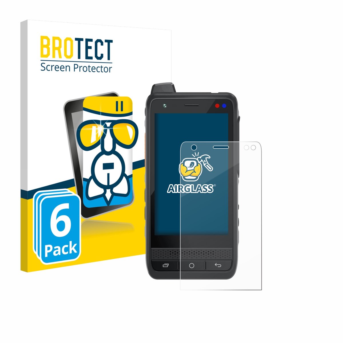 Screenprotector 6 Stuks voor Uniwa F400 Beschermglas transparant