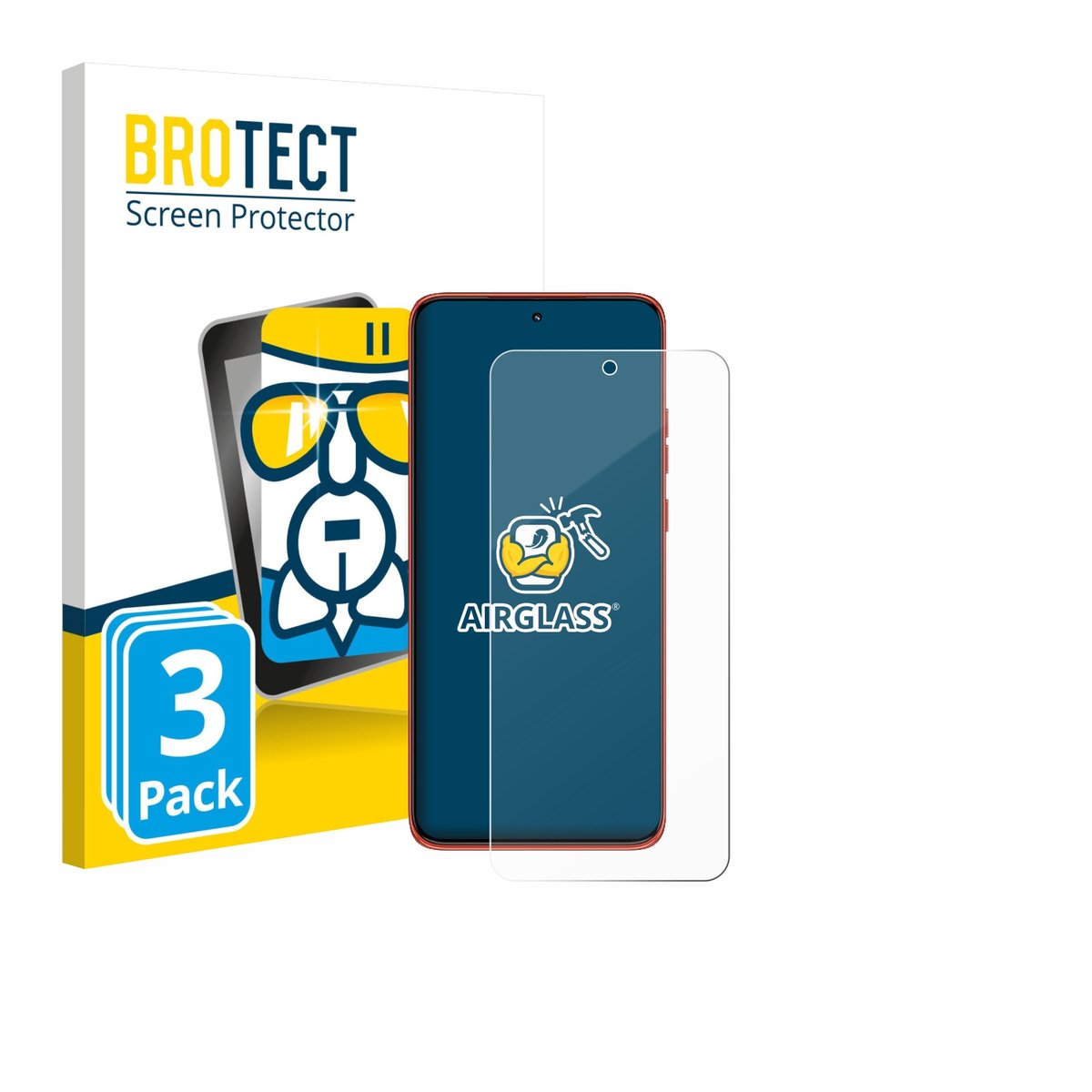 Screenprotector 3 Stuks voor Motorola Edge 60 Neo Beschermglas transparant